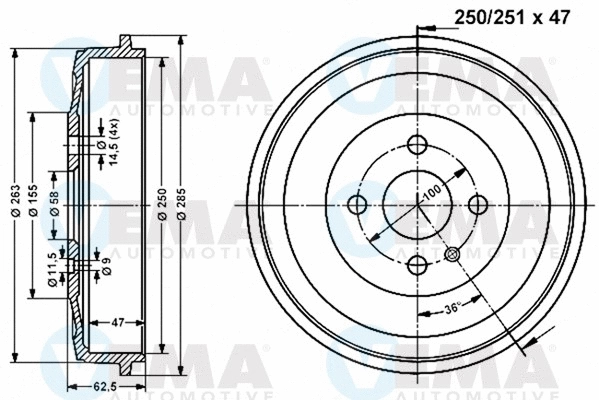 Brake Drum (800969)