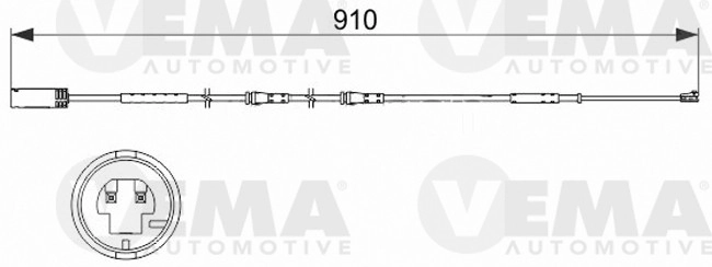 Warning Contact, brake pad wear (117453)