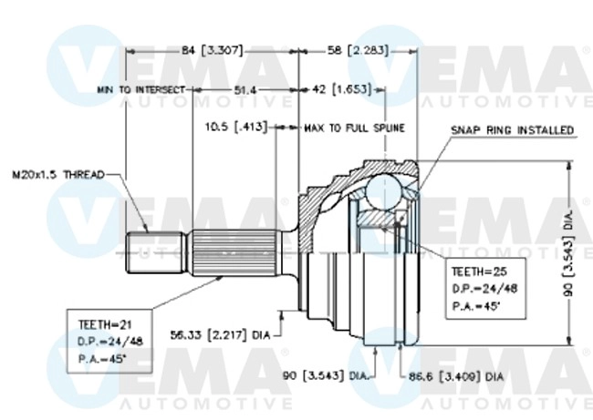 Joint Kit, drive shaft (18567)