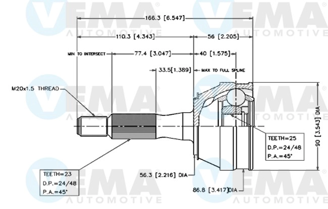 Joint Kit, drive shaft (18243)