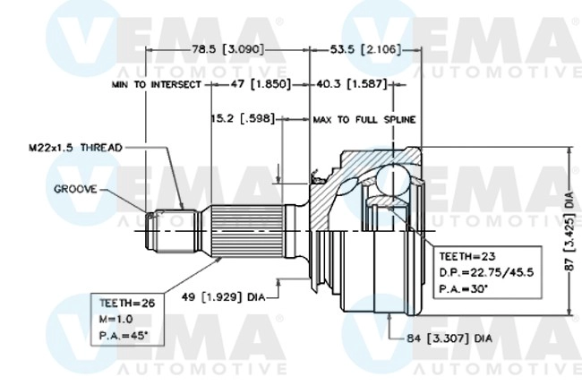 Joint Kit, drive shaft (18298)