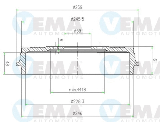Brake Drum (801501)