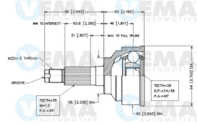 Joint Kit, drive shaft (18589)