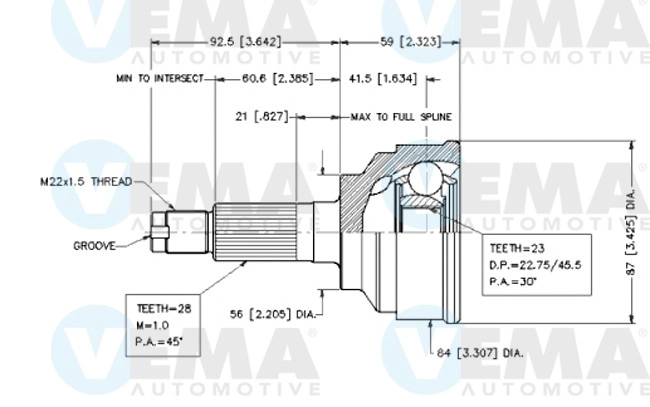 Joint Kit, drive shaft (18588)
