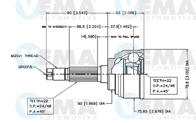 Joint Kit, drive shaft (18517)