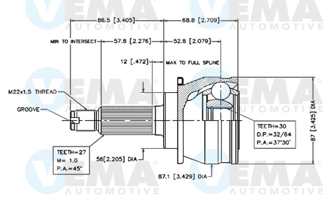 Joint Kit, drive shaft (18449)