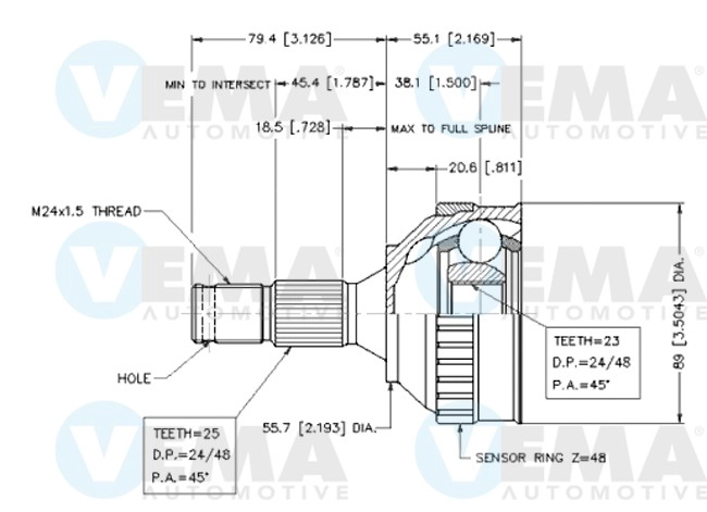 Joint Kit, drive shaft (18280)