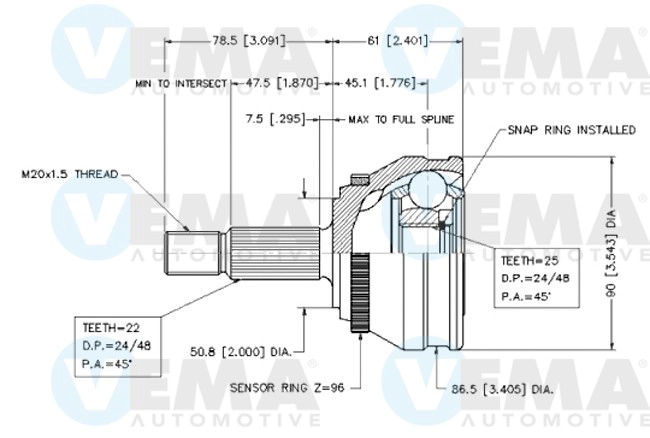 Joint Kit, drive shaft (18293)