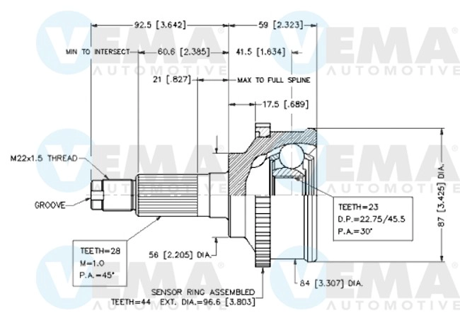 Joint Kit, drive shaft (18772)