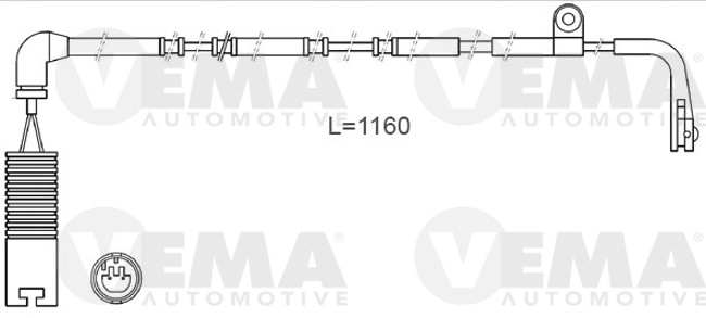 Warning Contact, brake pad wear (117490)