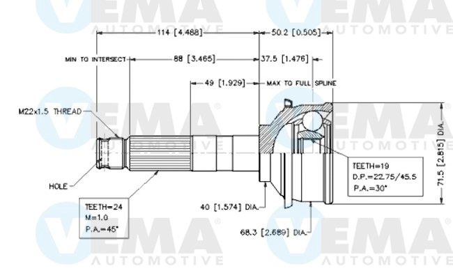 Joint Kit, drive shaft (18554)