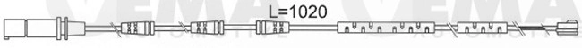 Warning Contact, brake pad wear (117516)