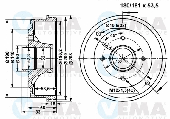 Brake Drum (801311)