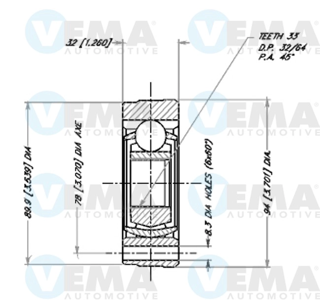 Joint Kit, drive shaft (18040)