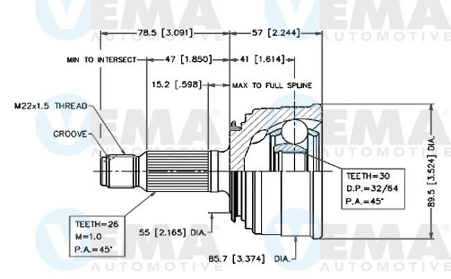Joint, propshaft (18696)