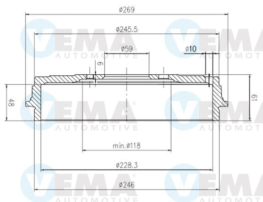 Brake Drum (801502)