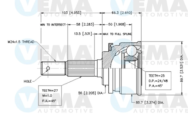 Joint Kit, drive shaft (18640)