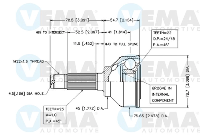 Joint Kit, drive shaft (18286)