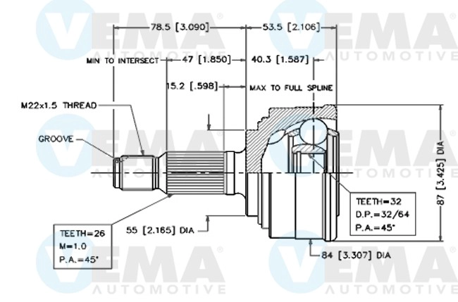 Joint Kit, drive shaft (18275)