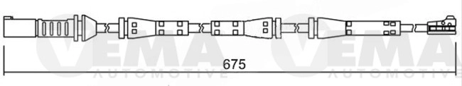 Warning Contact, brake pad wear (117457)