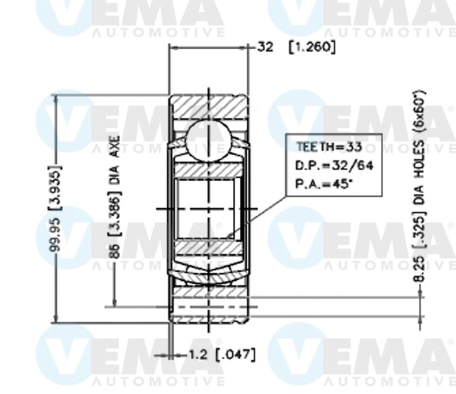 Joint Kit, drive shaft (18395)