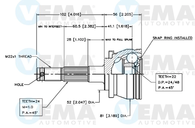 Joint, propshaft (18492)