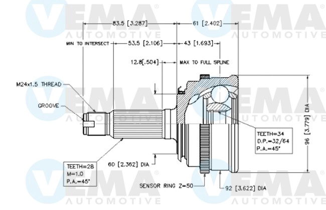 Joint Kit, drive shaft (18456)