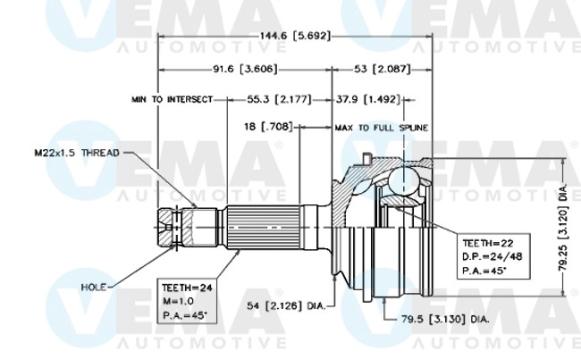 Joint Kit, drive shaft (18530)
