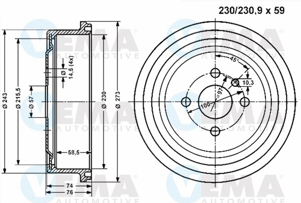 Brake Drum (800830)