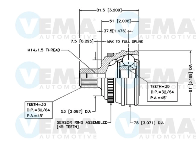 Joint Kit, drive shaft (18294)