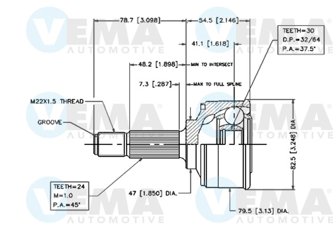 Joint Kit, drive shaft (18270)