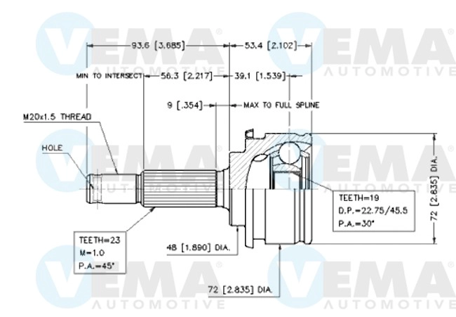 Joint Kit, drive shaft (18655)
