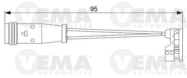 Warning Contact, brake pad wear (117478)