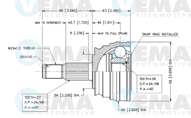 Joint Kit, drive shaft (18253)