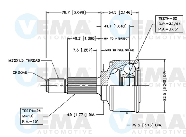 Joint Kit, drive shaft (18284)