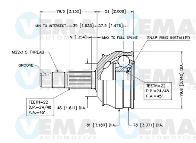 Joint Kit, drive shaft (18583)