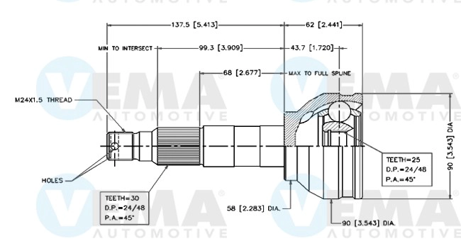 Joint Kit, drive shaft (18520)
