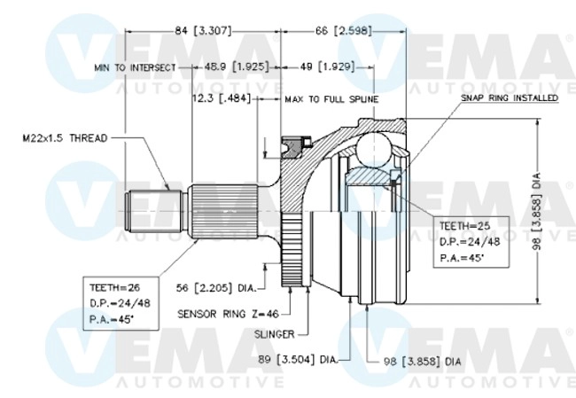 Joint Kit, drive shaft (18416)