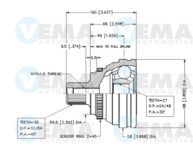 Joint Kit, drive shaft (18579)