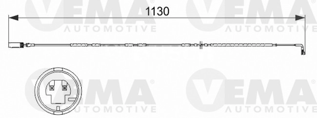Warning Contact, brake pad wear (117507)