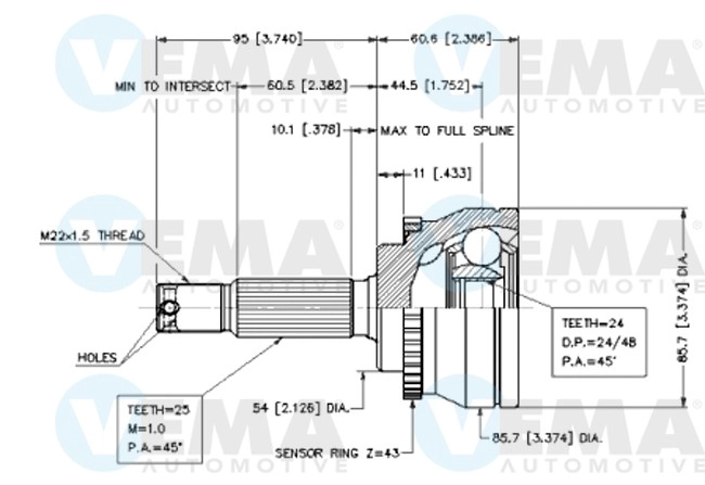 Joint Kit, drive shaft (18596)