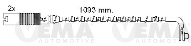Warning Contact, brake pad wear (117464)