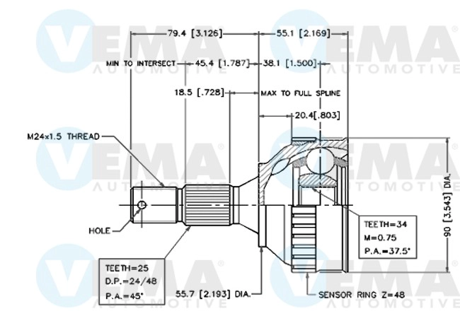 Joint Kit, drive shaft (18249)