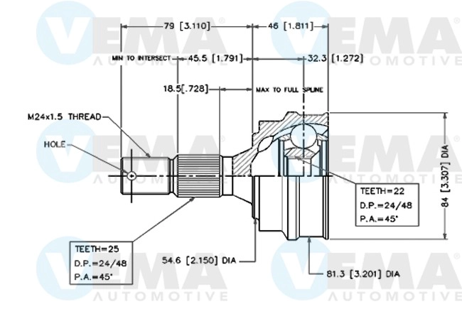Joint Kit, drive shaft (18246)