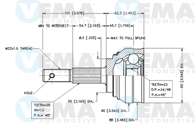 Joint Kit, drive shaft (18458)