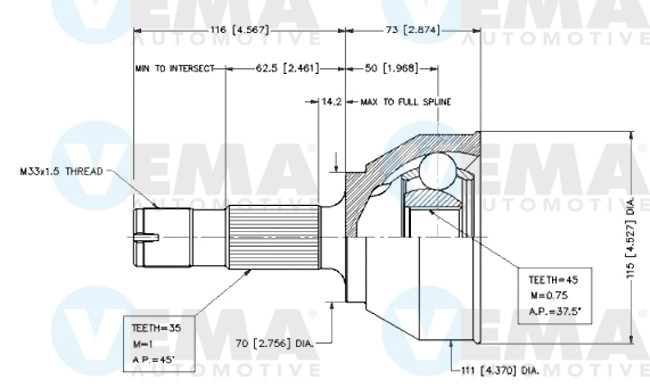 Joint Kit, drive shaft (18548)