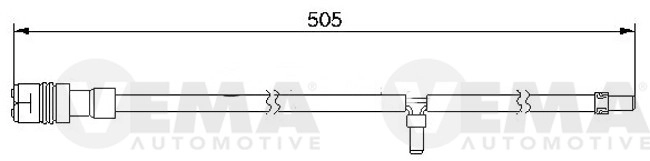 Warning Contact, brake pad wear (117461)