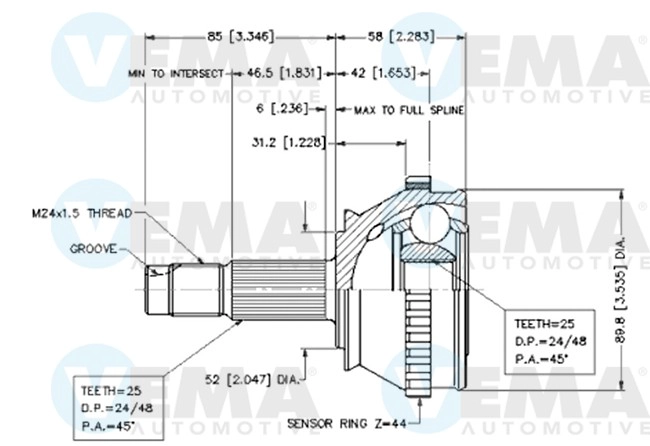Joint, propshaft (18252)
