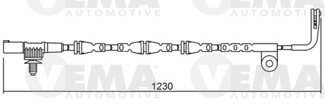 Warning Contact, brake pad wear (117480)