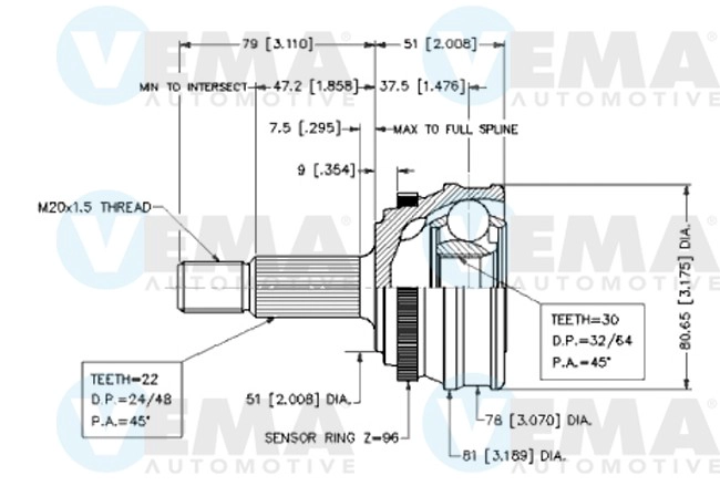 Joint Kit, drive shaft (18571)